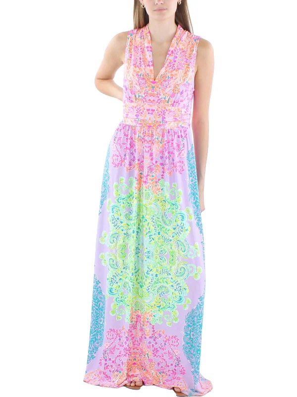 Save Like Never Before!Womens Printed Rayon Maxi Dress