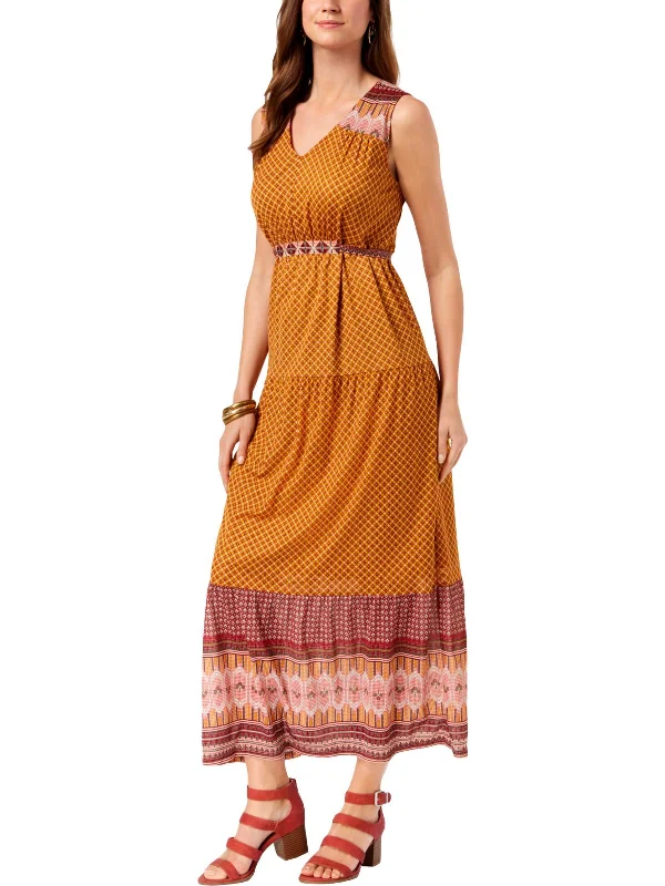 Unmissable Offers Await!Womens Printed Sleeveless Midi Dress