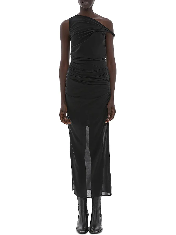 Huge Savings – Act Now!Womens Ruched Twist Midi Dress