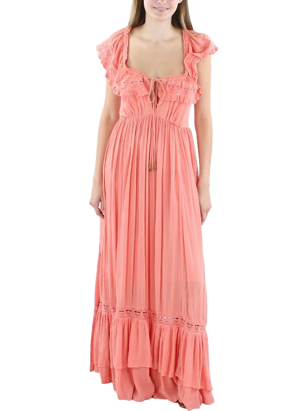 Great Deals, Just for You!Womens Ruffled Crepe Maxi Dress