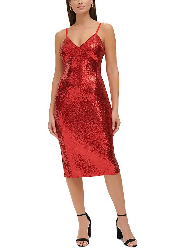 Hottest Discounts of the Year!Womens Sequined Midi Midi Dress