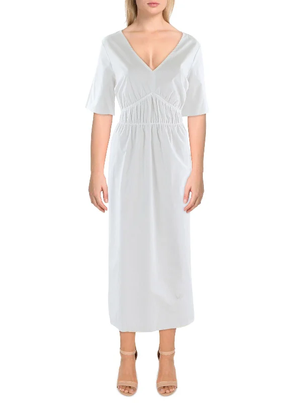 Get It Before It’s Gone!Womens Shirred Long Maxi Dress