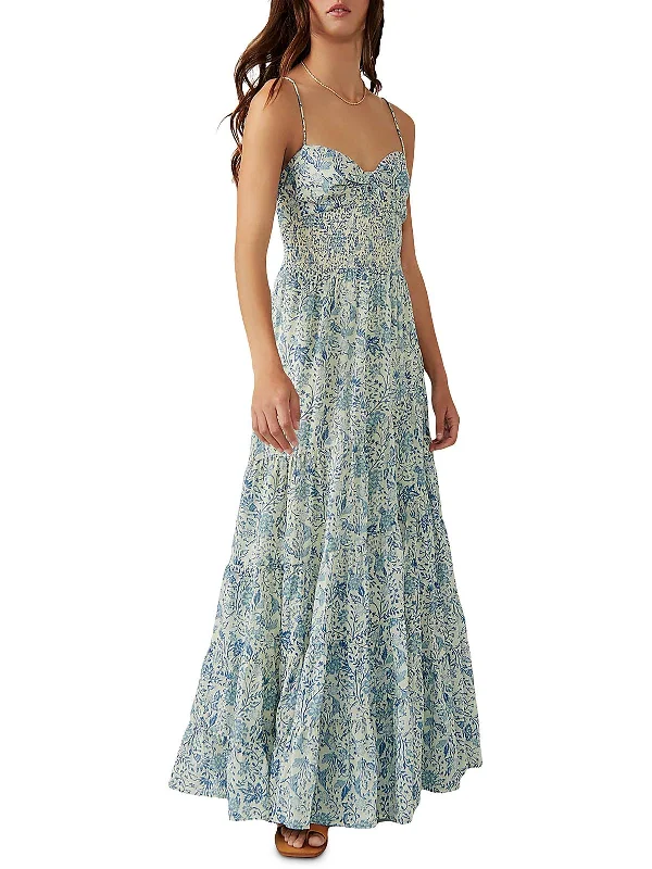 Time to Snag a Bargain!Womens Smocked Cotton Maxi Dress