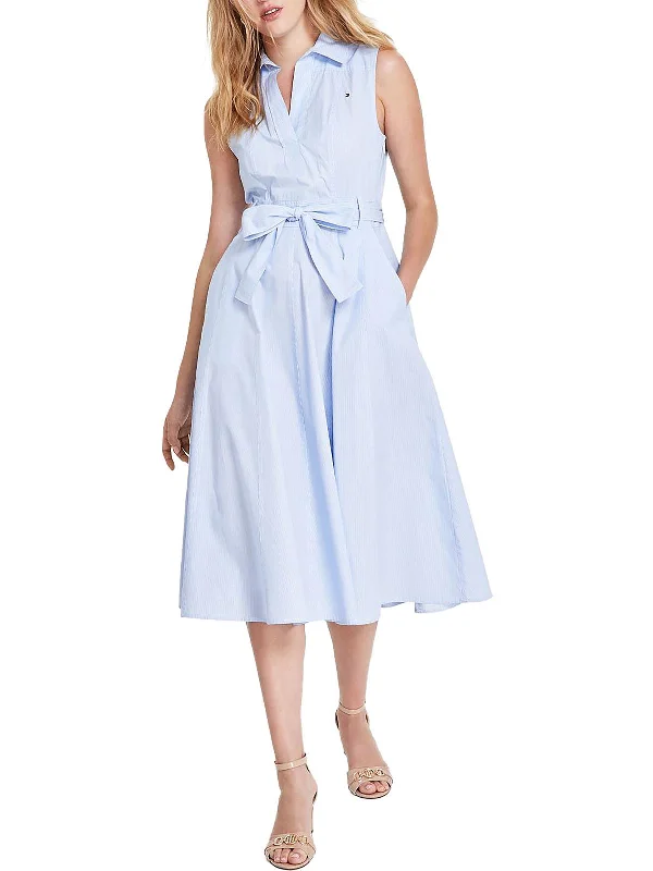 Get More, Spend Less – Shop Now!Womens Striped A-Line Midi Dress