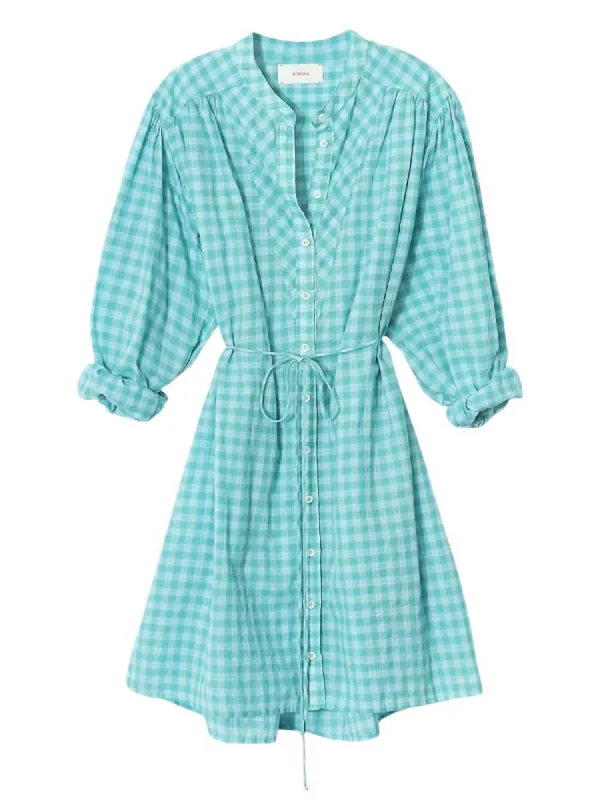 Exclusive Savings This Week!Women's Winnie Mini Dress In Aqua Check
