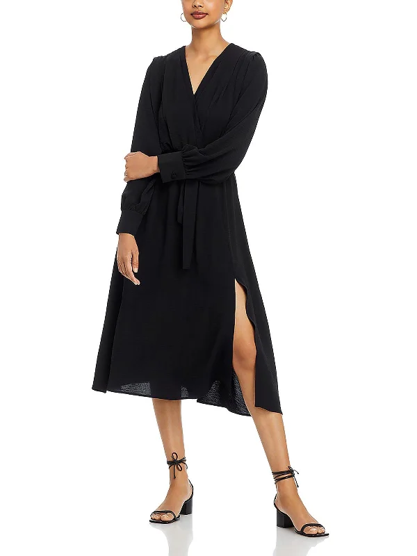 Best Price of the Season!Womens Wrap Midi Midi Dress