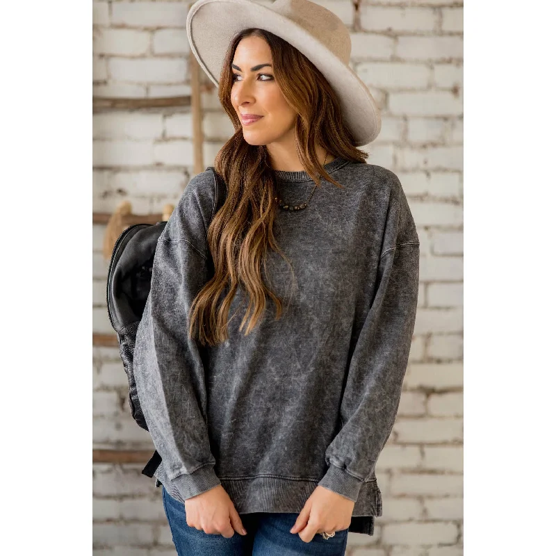 Limited Stock Available!Acid Wash Sweatshirt