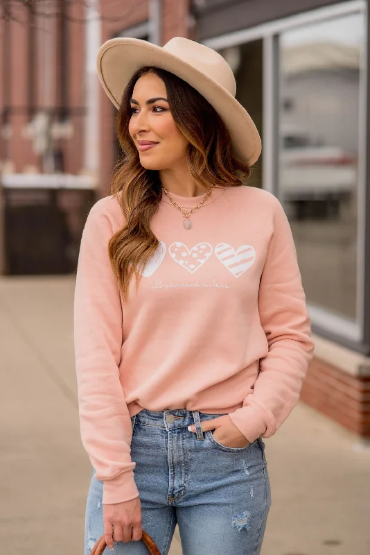 Don’t Wait – Shop Today!All You Need Is Love Graphic Crewneck