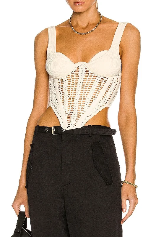 Score Big Savings Today!Arlette Crochet Corset Top - Beige