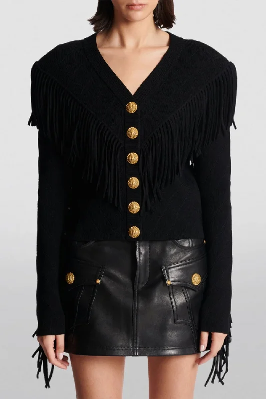 Only a Few Left – Order Now!Briony Fringed Knit Cardigan