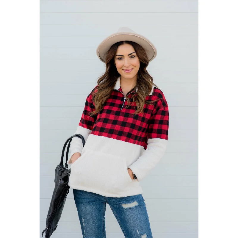 Stock Up and Save!Buffalo Plaid Pullover