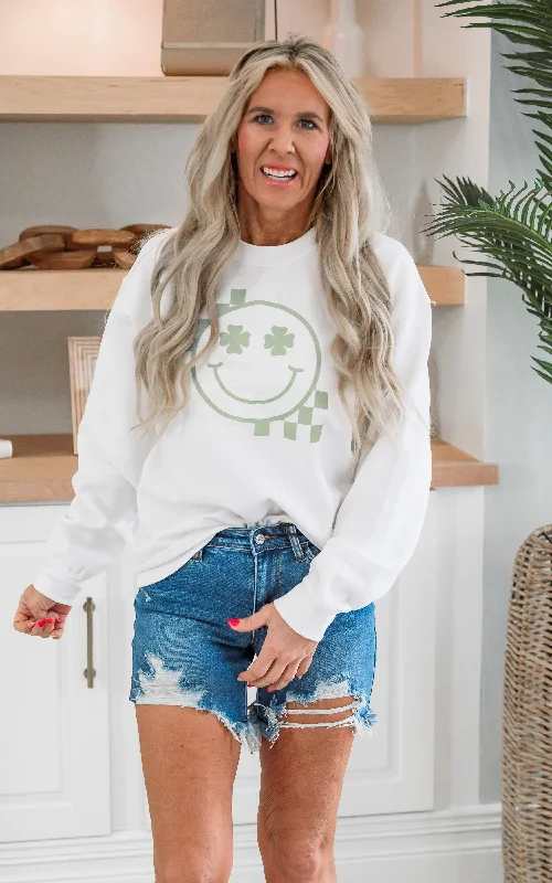 Shop Early, Save Big!Checkered Lucky Graphic Crewneck Sweatshirt