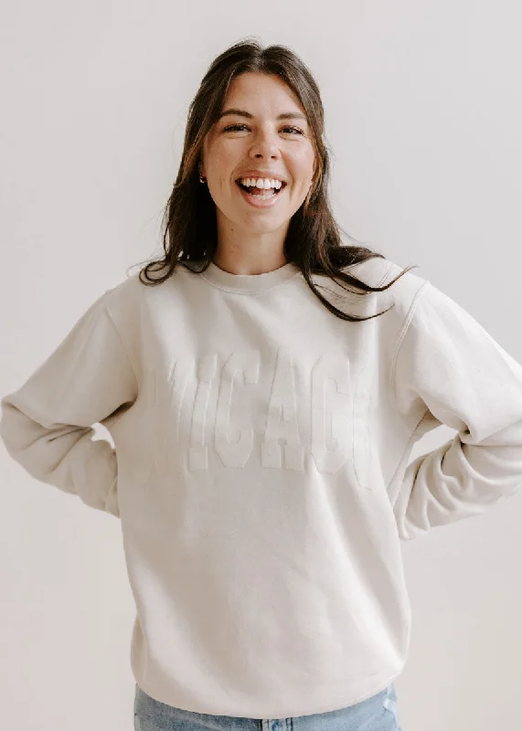 Huge Price Cuts Await!Chicago Collegiate Puff Sweatshirt - Ivory