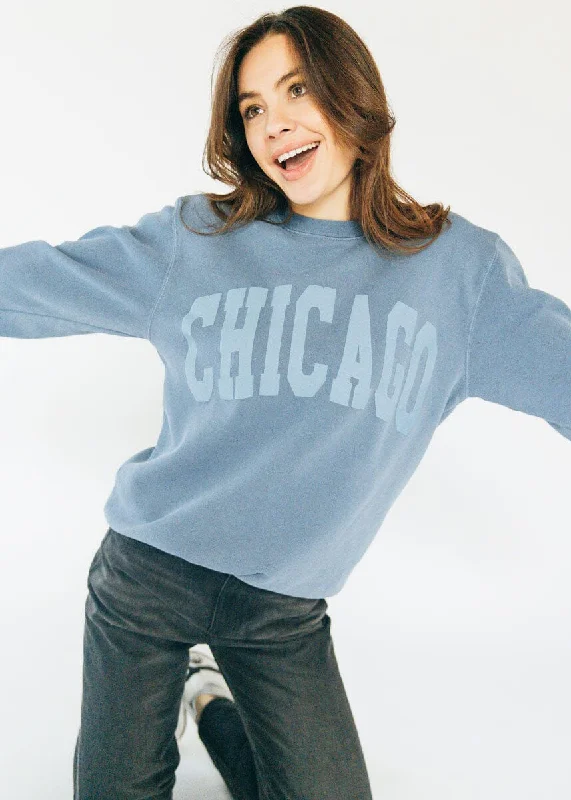 New Discounts Just Dropped!Chicago Collegiate Puff Sweatshirt - Slate Blue