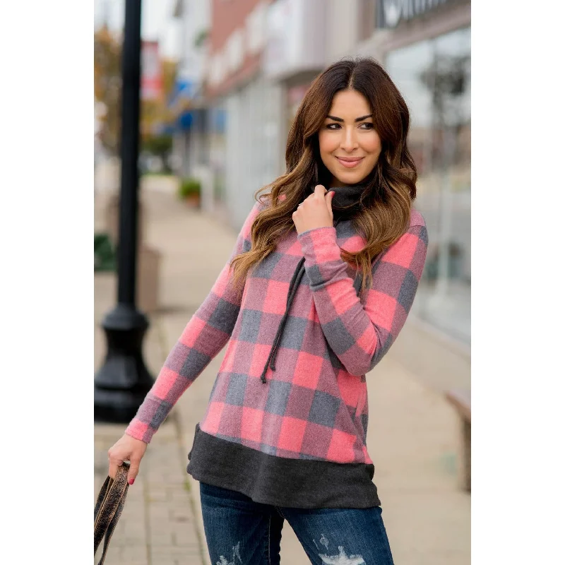 Your Favorite Sale is Back!Buffalo Plaid Flutter Bottom Cowl Neck
