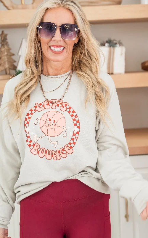 Find Your Perfect Deal Today!Let's Bounce Basketball Crewneck Sweatshirt**