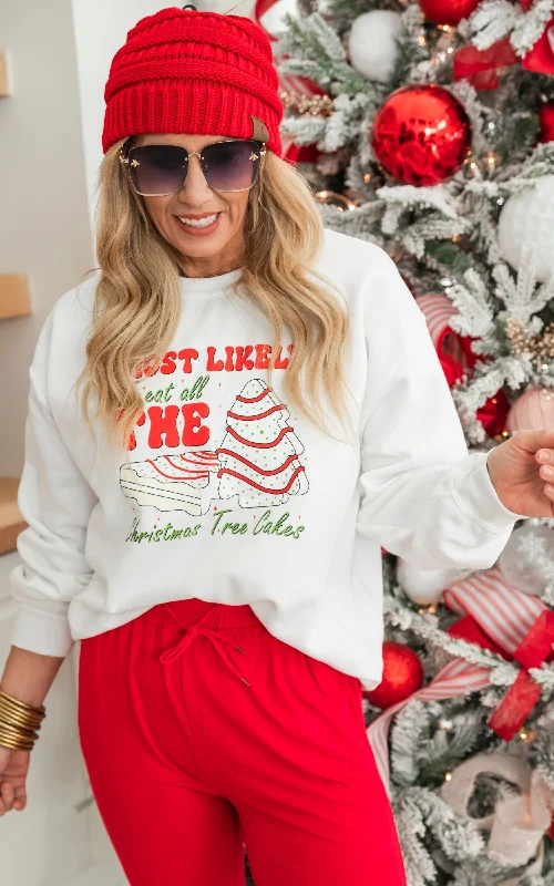 The Best Sale of the Year!Most Likely to Eat All the Christmas Cakes Crewneck Sweatshirt The Best Sale of the Year!Most Likely to Eat All the Christmas Cakes Crewneck Sweatshirt