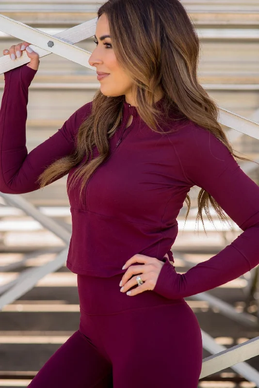 Save Money, Shop Happy!Cropped Half Zip Active Sweatshirt