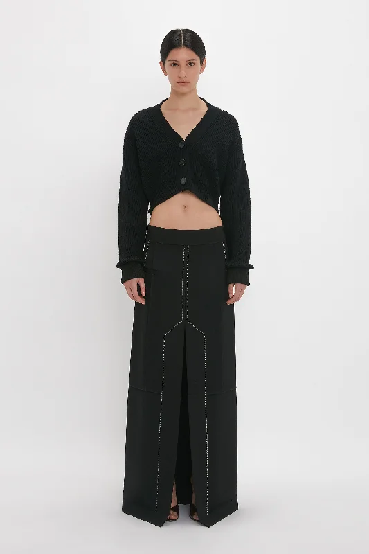 Unlock Huge Savings Now!Cropped V-Neck Cardigan In Black