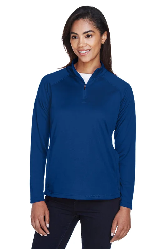 Exclusive Savings This Week!Devon & Jones Womens Compass Stretch Tech Moisture Wicking 1/4 Zip Sweatshirt - True Royal Blue Exclusive Savings This Week!Devon & Jones Womens Compass Stretch Tech Moisture Wicking 1/4 Zip Sweatshirt - True Royal Blue