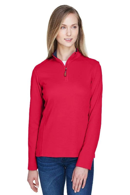 Special Discounts Inside!Devon & Jones Womens DryTec20 Performance Moisture Wicking 1/4 Zip Sweatshirt - Red Special Discounts Inside!Devon & Jones Womens DryTec20 Performance Moisture Wicking 1/4 Zip Sweatshirt - Red