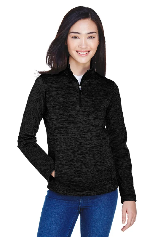 More Discounts, More Joy!Devon & Jones Womens Newbury Fleece 1/4 Zip Sweatshirt - Heather Black More Discounts, More Joy!Devon & Jones Womens Newbury Fleece 1/4 Zip Sweatshirt - Heather Black