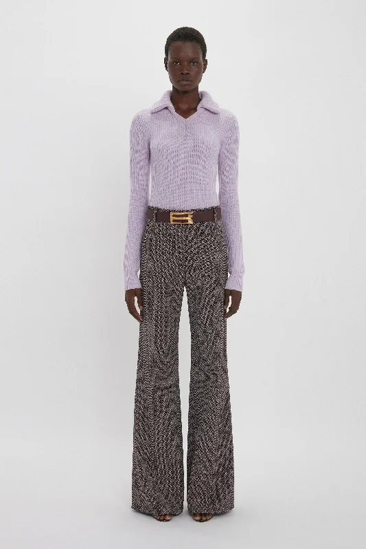 Huge Savings – Act Now!Double Collared Jumper In Petunia