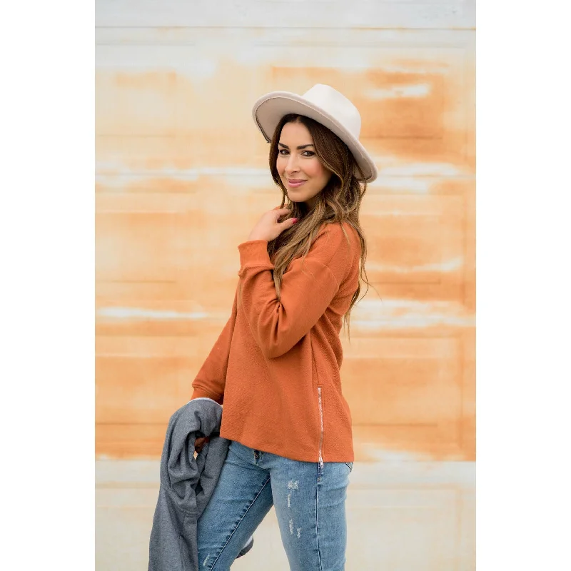 Exclusive Deals Just for You!Essential Side Zip Crewneck