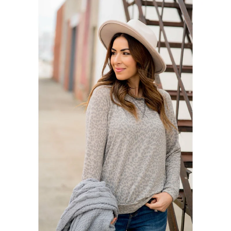 Only a Few Left – Order Now!Faded Leopard Sweatshirt