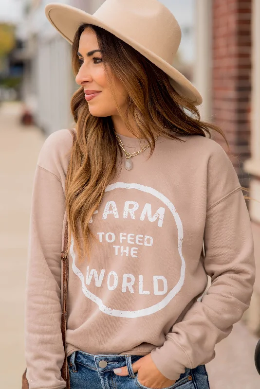 Best Deals Just for You!Farm To Feed The World Graphic Crewneck