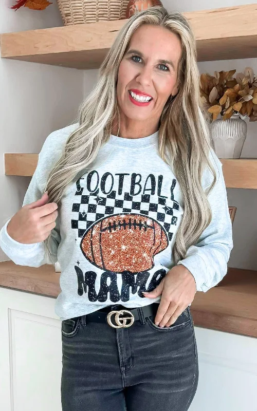 Shop the Hottest Deals!Football Mama Graphic Crewneck Sweatshirt