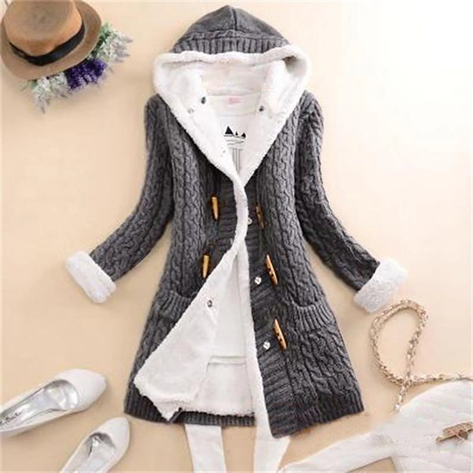 Your Best Deals Are Here!Gabriella | Knitted Cardigan With Lining