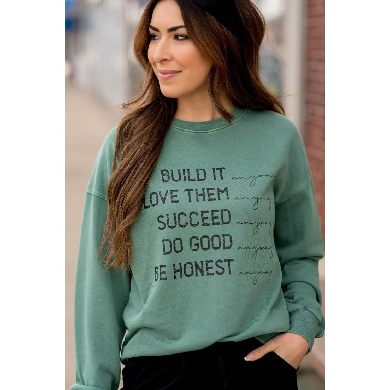 Best Deals Just for You!Build It Anyway Graphic Crewneck