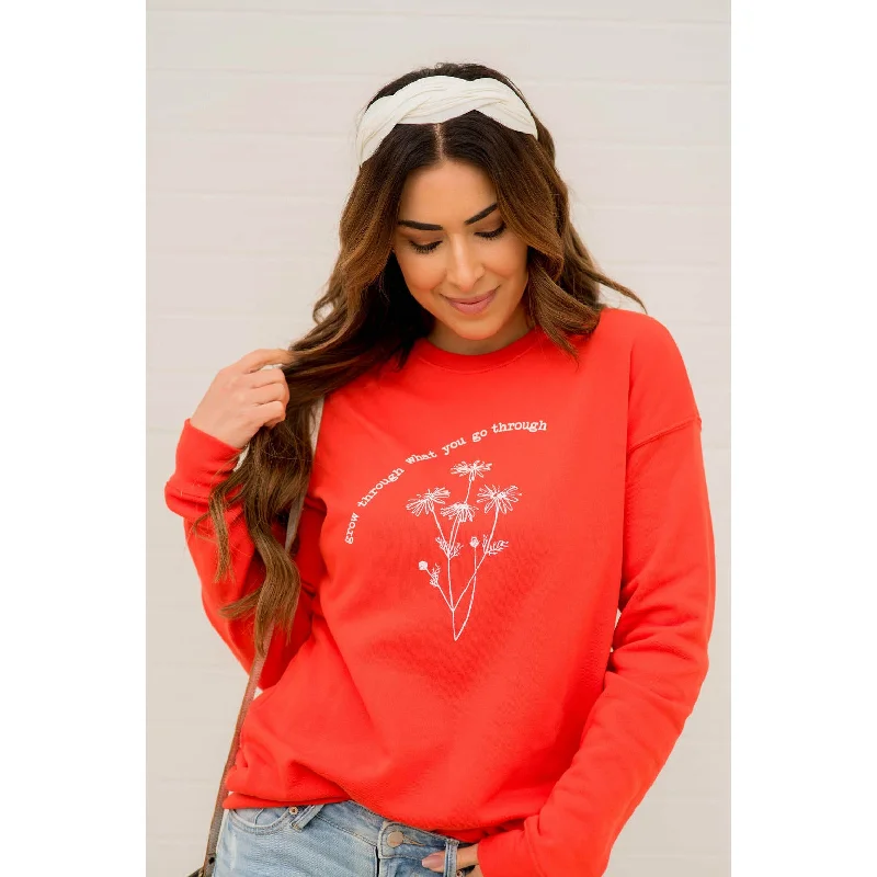 Steals and Deals Await!Grow Through Graphic Sweatshirt