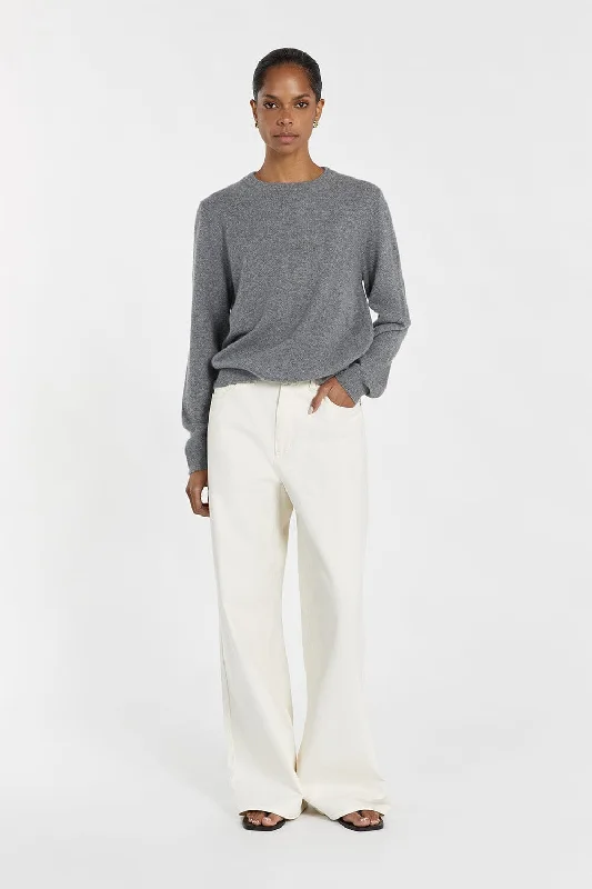 Limited Edition, Limited Price!INDY GREY CASHMERE KNIT JUMPER
