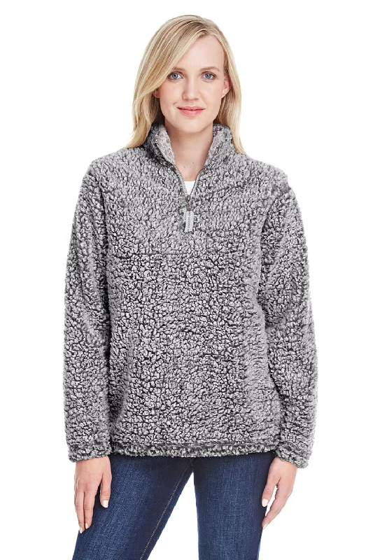 Great Deals, Just for You!J America Womens Epic Sherpa Fleece 1/4 Zip Sweatshirt - Heather Black Great Deals, Just for You!J America Womens Epic Sherpa Fleece 1/4 Zip Sweatshirt - Heather Black