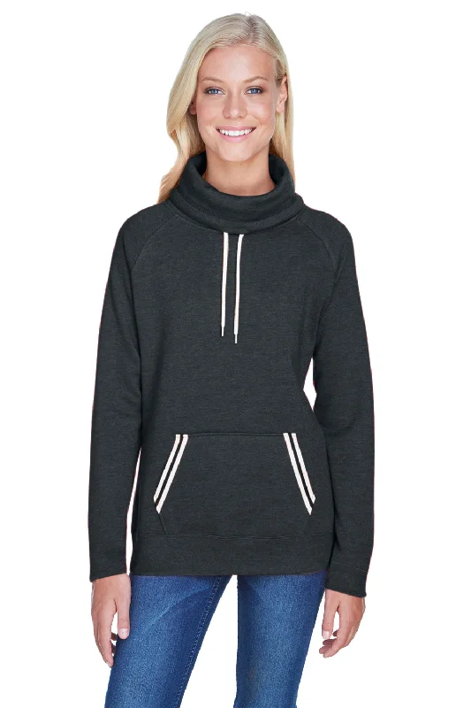 Get More, Spend Less – Shop Now!J America Womens Relay Sueded Fleece Cowl Neck Sweatshirt - Black/White Get More, Spend Less – Shop Now!J America Womens Relay Sueded Fleece Cowl Neck Sweatshirt - Black/White