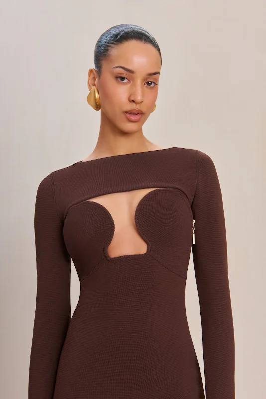 Your Exclusive Offer Awaits!JENNY KNIT DRESS - JAVA