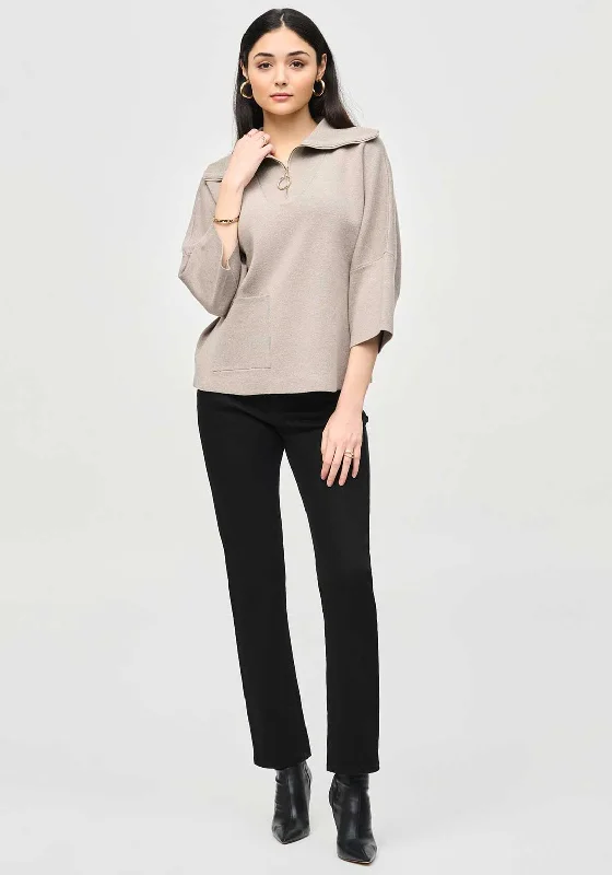 Today’s Deals, Tomorrow’s Regrets!Joseph Ribkoff Oversized Zip Neck Jumper, Taupe