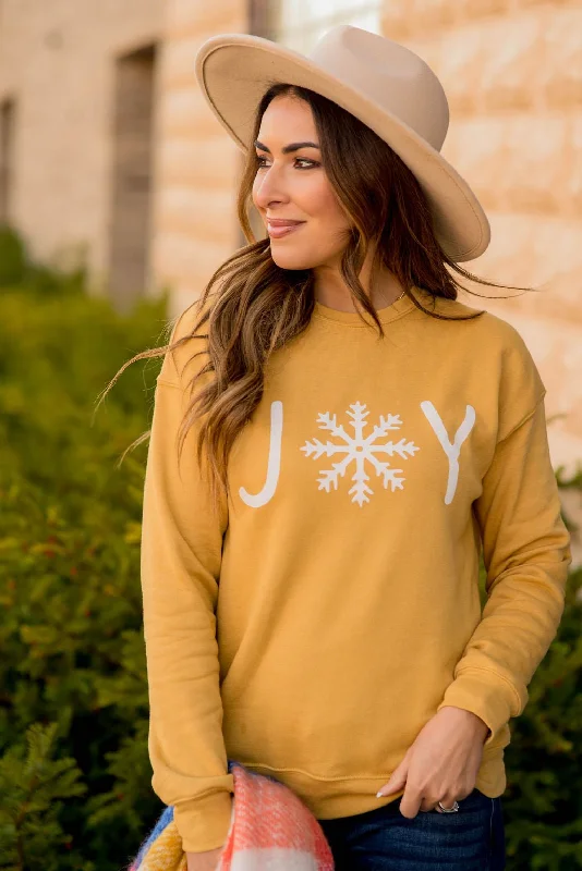 Huge Price Cuts Await!Joy Snowflake Graphic Crewneck