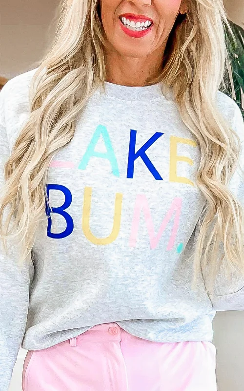 Limited Stock Available!Lake Bum Graphic Crewneck Sweatshirt*