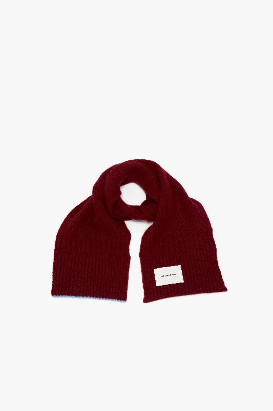 Buy More, Save More!Exclusive Logo Patch Scarf In Burgundy