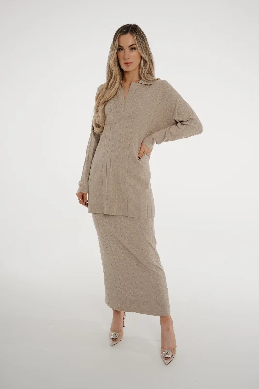 Price Drops You’ll Love!Lottie Knit Two Piece In Oatmeal