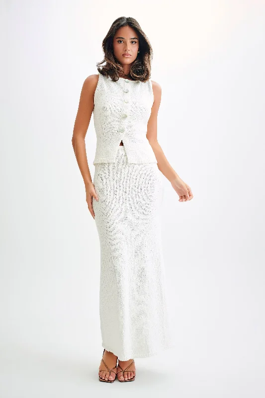Price Drops You’ll Love!Mackie Boucle Longline Vest - White