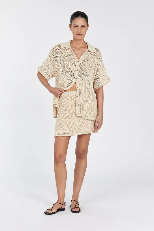 Don't Miss Out!MARGOT WHEAT CROCHET MINI SKIRT