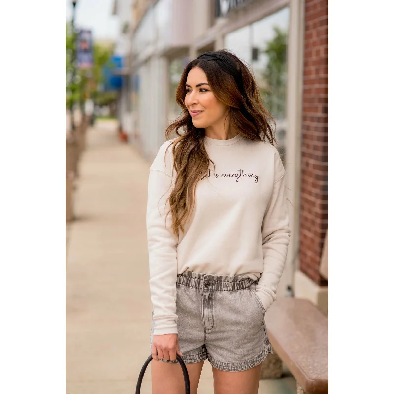 Savings You Can’t Ignore!Mindset Is Everything Graphic Crewneck