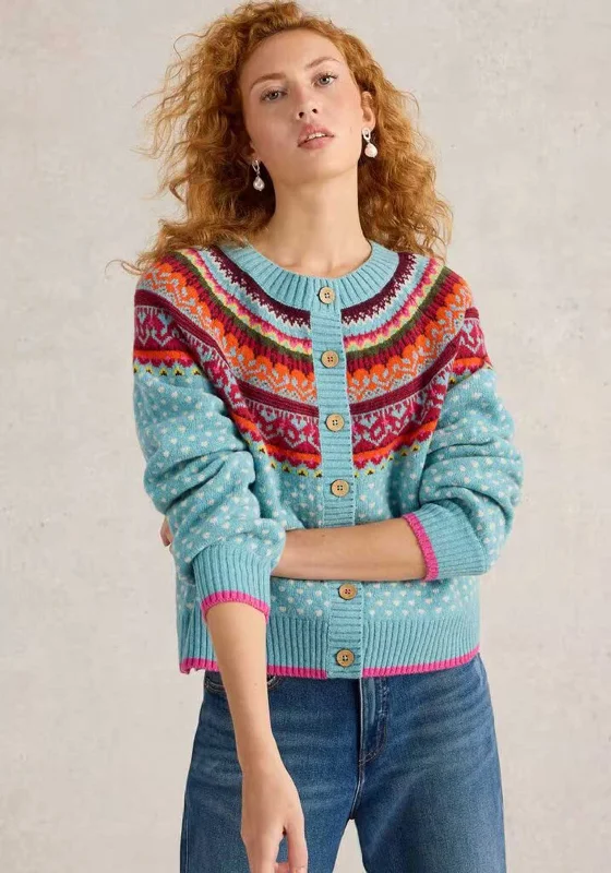 Get the Best for Less!White Stuff Mini Heart Cardigan, Blue Multi