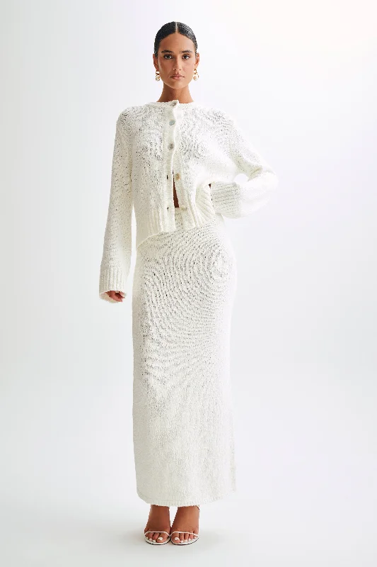 Shop Smart, Save Big!Moira Boucle Maxi Skirt - White