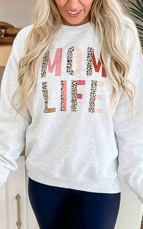 Special Offer – Act Fast!MOM LIFE Graphic Crewneck Sweatshirt