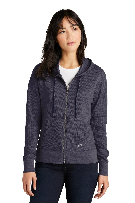 Hurry! While Supplies Last!New Era Womens Thermal Full Zip Hooded Sweatshirt Hoodie - Heather True Navy Blue Hurry! While Supplies Last!New Era Womens Thermal Full Zip Hooded Sweatshirt Hoodie - Heather True Navy Blue